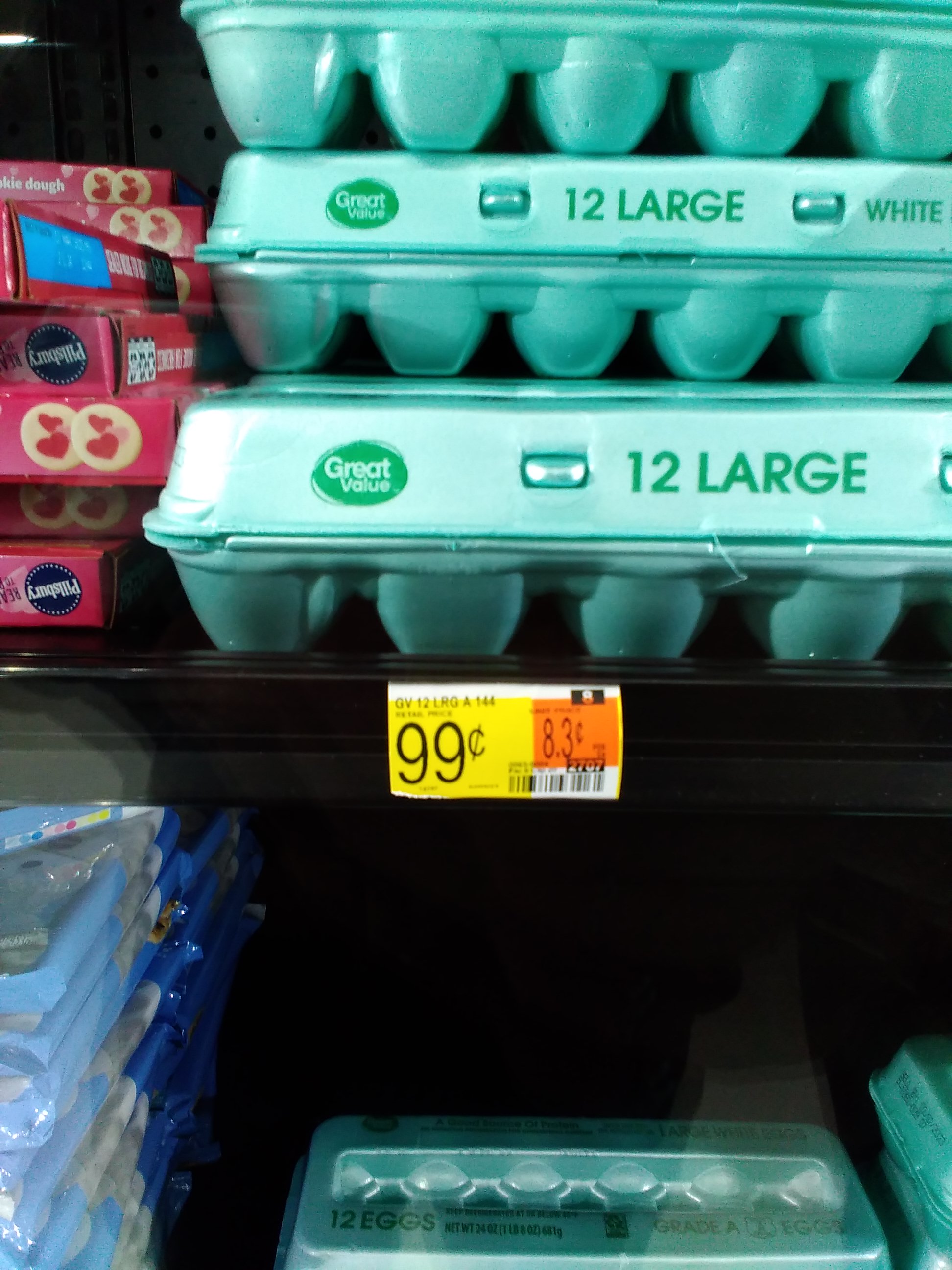 a photo of eggs for $0.99 taken on a nokia in 2023